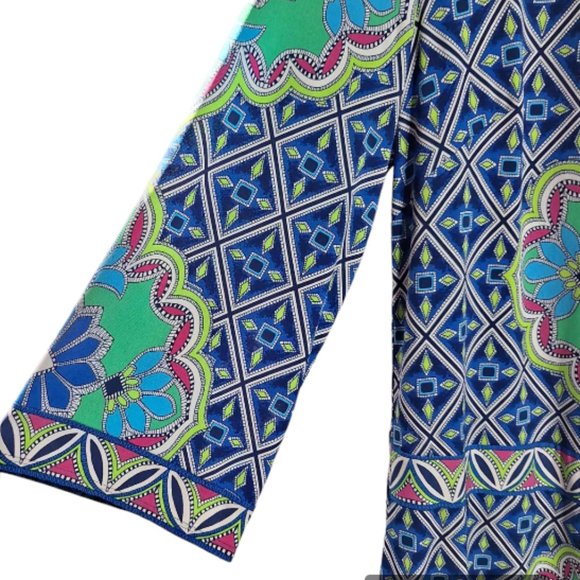 Laundry by Shelli Segal Floral Geometric Shift Dress Size Medium - Picture 4 of 7